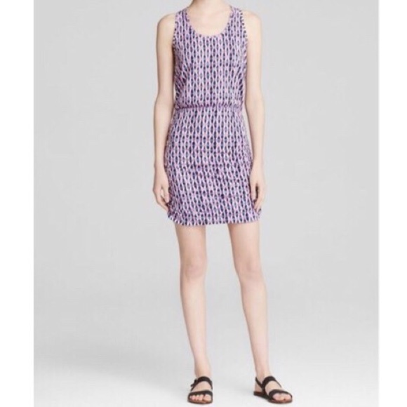 SOFT Joie Gray Bond Lattice Print Dress - Picture 2 of 6